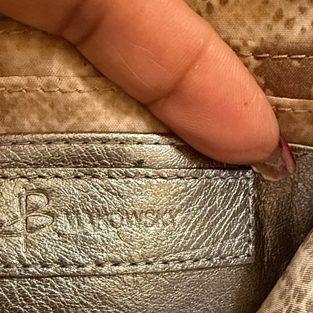B. Makowsky Metallic Chain Wallet